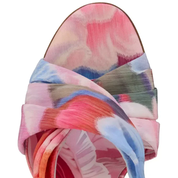 Affabula Mule – 100 Mm Mules – Peonies Printed China Fabric – Multicolor – Women