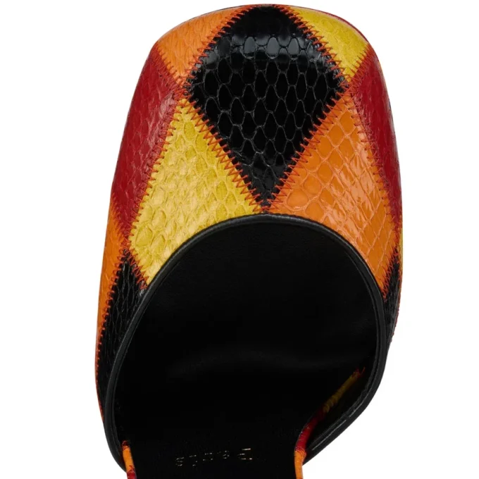 Aquadorcet – 160 Mm Strappy Pumps – Patchwork Watersnake Leather – Palio, Black – Women Aquadorcet – 160 Mm Strappy Pumps – Patchwork Watersnake Leather – Palio, Black – Women