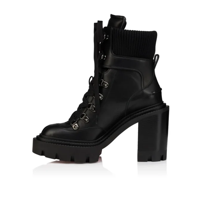 Armandine College – 70 Mm Boots – Waxed Calf Leather – Black – Women Armandine College – 70 Mm Boots – Waxed Calf Leather – Black – Women