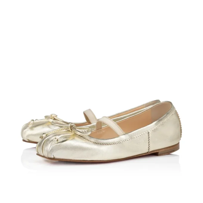 Baballet – Ballerinas – Laminated Nappa Leather – Platine – Kids Baballet – Ballerinas – Laminated Nappa Leather – Platine – Kids