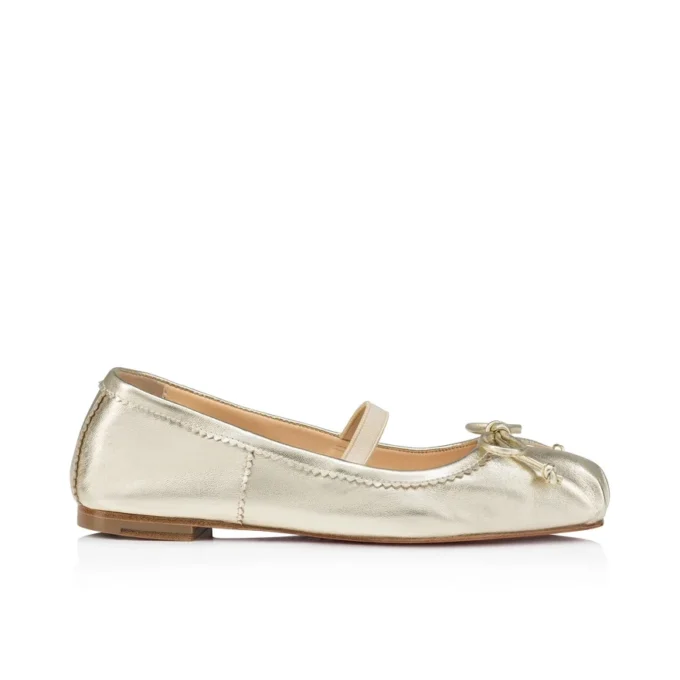 Baballet – Ballerinas – Laminated Nappa Leather – Platine – Kids Baballet – Ballerinas – Laminated Nappa Leather – Platine – Kids