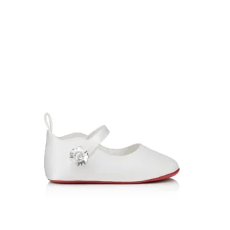 Baby Love Chick Strass – Ballerinas – Crepe Satin and Strass – Bianco – Baby