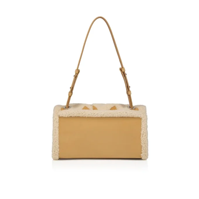 Baggy Small – Shoulder Bag – Diamond-Shaped Calf Leather and Shearling – Beige Baggy Small – Shoulder Bag – Diamond-Shaped Calf Leather and Shearling – Beige