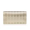 Bettina – Clutch – Diamond-Shaped Laminated Lamb Nappa Leather – Light Platine