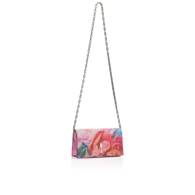 Bettina – Clutch – Peonies Printed China Fabric – Multicolor