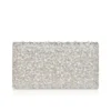 Bettina – Clutch – Suede, Strass and Pearls – Silver
