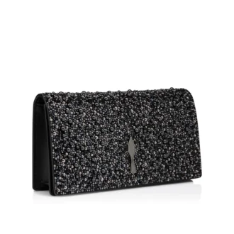 Bettina – Clutch – Veau Velours, Strass and Pearls – Black Bettina – Clutch – Veau Velours, Strass and Pearls – Black