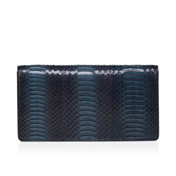 Bettina – Clutch – Watersnake Leather – Black