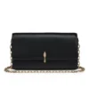 Bettina – Wallet on Chain – Lamb Nappa Leather – Black