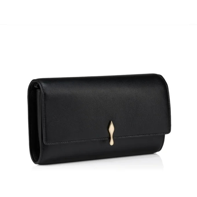 Bettina – Wallet on Chain – Lamb Nappa Leather – Black
