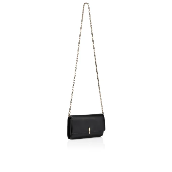 Bettina – Wallet on Chain – Lamb Nappa Leather – Black