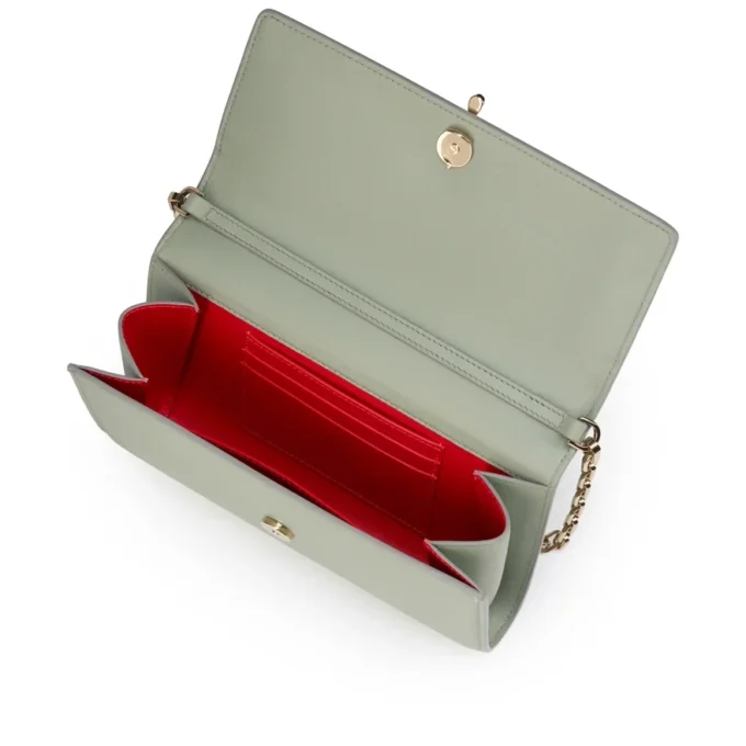 Bettina – Wallet on Chain – Lamb Nappa Leather – Haiiro