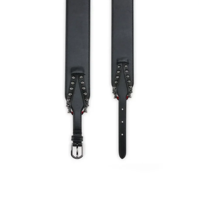 Cabata – Belt – Calf Leather and Spikes – Black