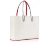 Cabata Large – Tote Bag – Calf Leather and Spikes – Bianco