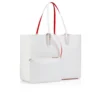 Cabata Large – Tote Bag – Calf Leather and Spikes – Bianco