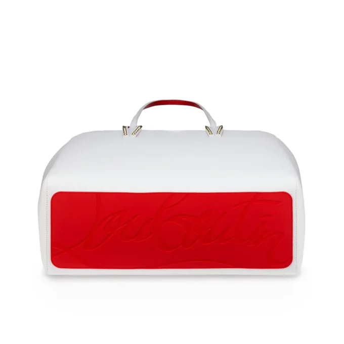 Cabata Large – Tote Bag – Calf Leather and Spikes – Bianco