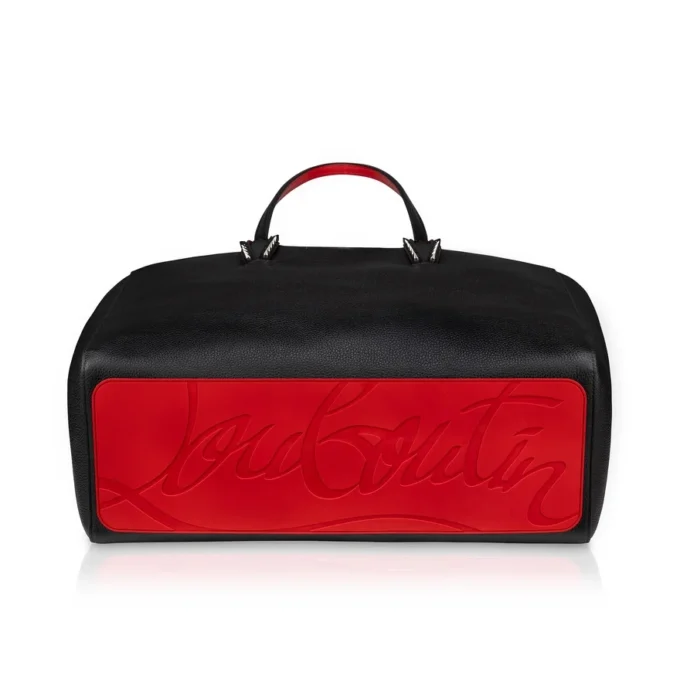 Cabata Large – Tote Bag – Calf Leather and Spikes – Black