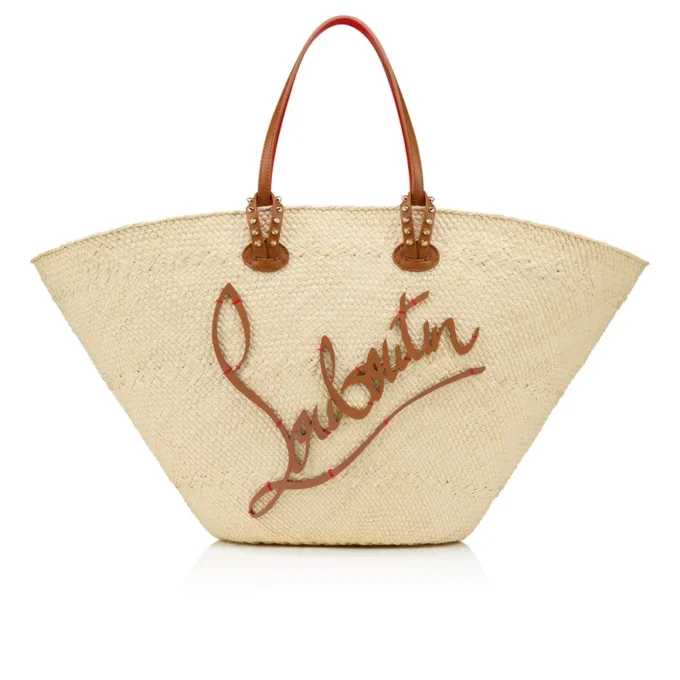 Cabata Large – Tote Bag – Raffia and Calf Leather – Natural