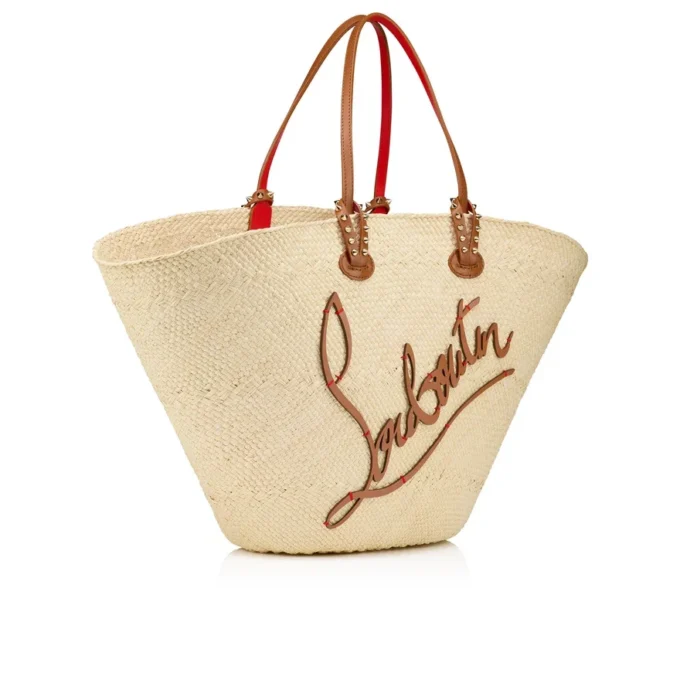 Cabata Large – Tote Bag – Raffia and Calf Leather – Natural