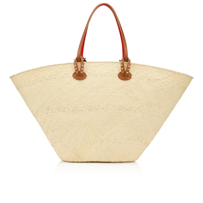 Cabata Large – Tote Bag – Raffia and Calf Leather – Natural