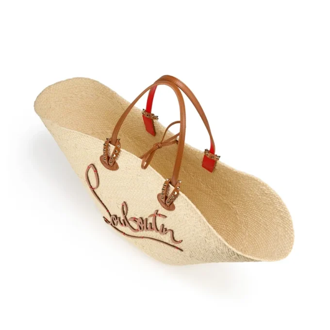 Cabata Large – Tote Bag – Raffia and Calf Leather – Natural