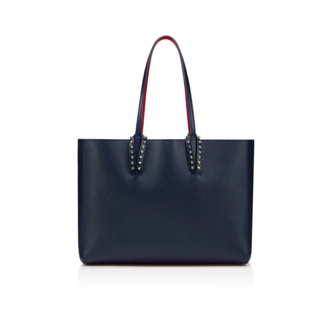 Cabata Small – Tote Bag – Calf Leather and Spikes – Zaffiro