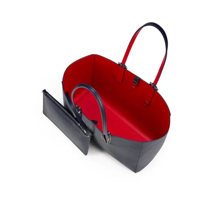 Cabata Small – Tote Bag – Calf Leather and Spikes – Zaffiro