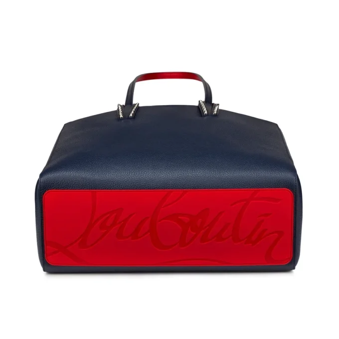 Cabata Small – Tote Bag – Calf Leather and Spikes – Zaffiro