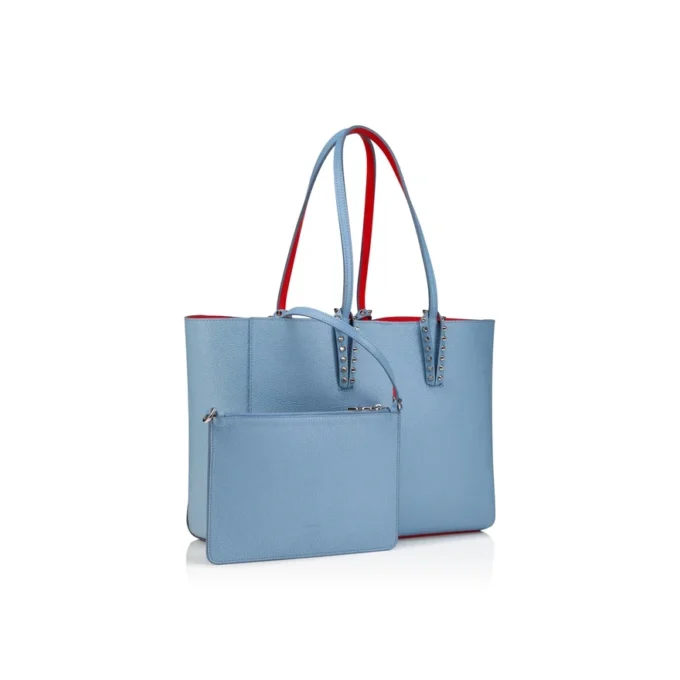 Cabata Small – Tote Bag – Grained Calf Leather – Ceruleo