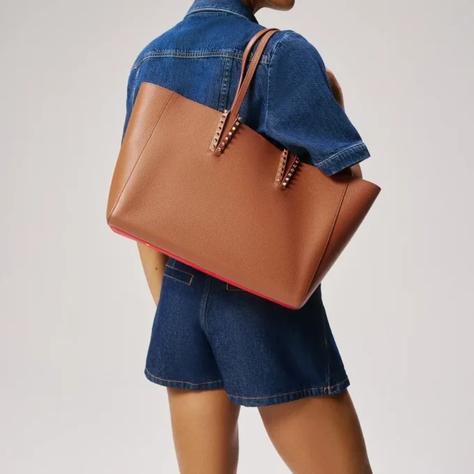 Cabata Small – Tote Bag – Grained Calf Leather – Cuoio