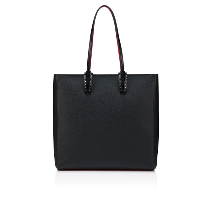Cabata – Tote Bag – Calf Leather and Spikes – Black