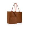 Cabata – Tote Bag – Calf Leather and Spikes – Cuoio