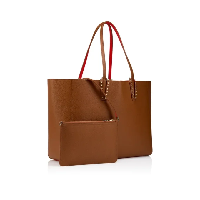 Cabata – Tote Bag – Calf Leather and Spikes – Cuoio