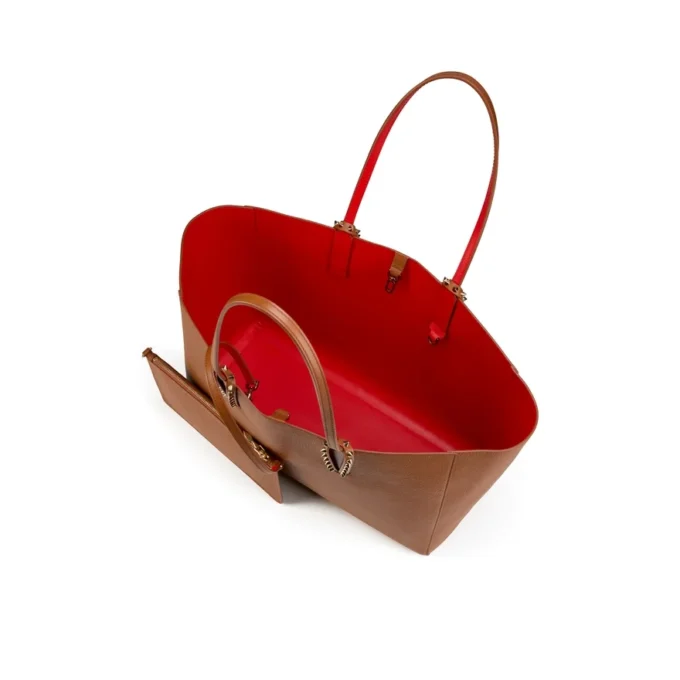 Cabata – Tote Bag – Calf Leather and Spikes – Cuoio