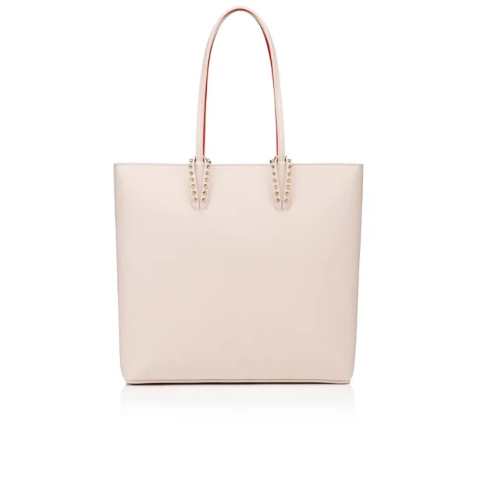 Cabata – Tote Bag – Calf Leather and Spikes – Leche