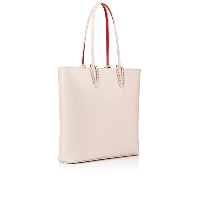 Cabata – Tote Bag – Calf Leather and Spikes – Leche
