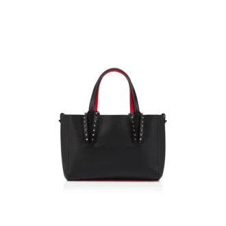 Cabata – Tote Bag – Soft Calf Leather and Spikes – Black