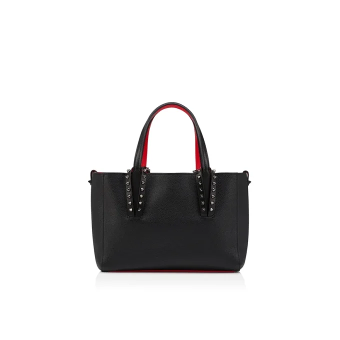 Cabata – Tote Bag – Soft Calf Leather and Spikes – Black