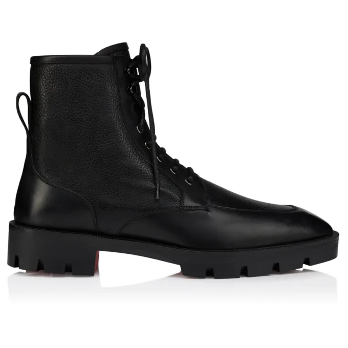 Caracolo Lion – Boots – Waxed Calf Leather – Black – Men