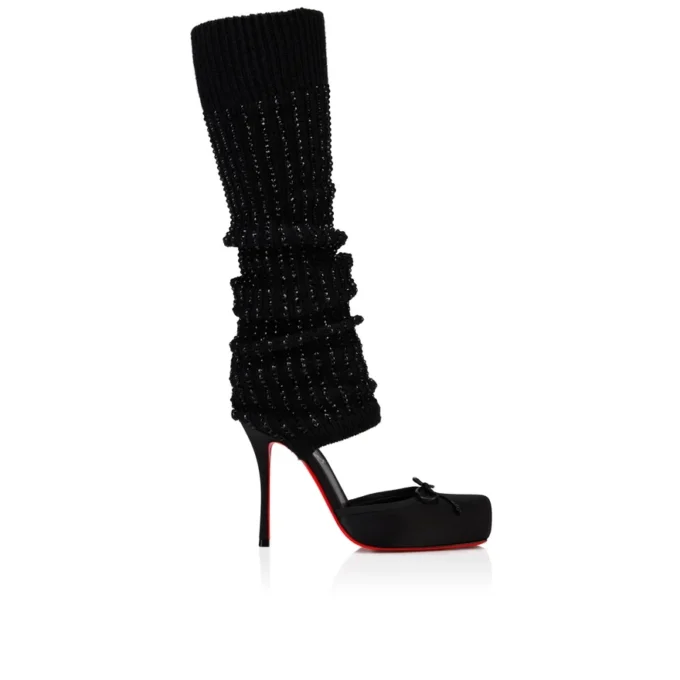 Cassia Annmac – 100 Mm Pumps – Crepe Satin and Mesh – Black – Women