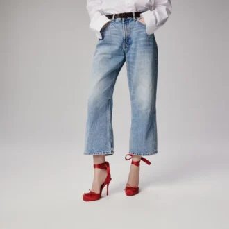 Cassia Lace up – 100 Mm Strappy Pumps – Crepe Satin – Loubi – Women