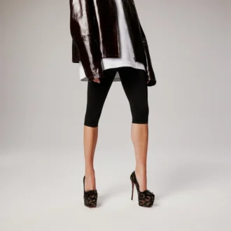 Cassia Nodo Alta – 160 Mm Pumps – ‘Leo by Night’ Embroidered Velvelt – Black – Women