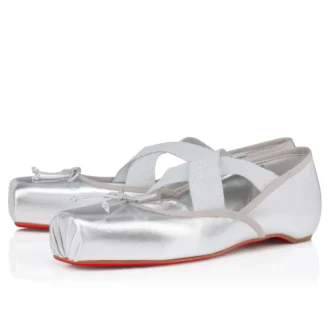 Cassiasticina – Ballerinas – Laminated Lamb Nappa Leather – Silver – Women