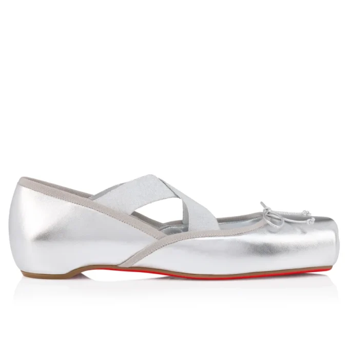 Cassiasticina – Ballerinas – Laminated Lamb Nappa Leather – Silver – Women