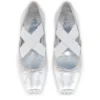 Cassiasticina – Ballerinas – Laminated Lamb Nappa Leather – Silver – Women