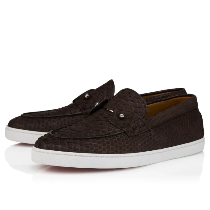 Chambeliboat – Boat Shoes – Python Leather – Cafe – Men