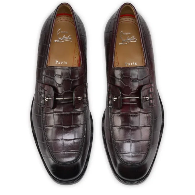 Chambelimoc – Loafers – Alligator-Embossed Patinated Calf Leather – Amara – Men Chambelimoc – Loafers – Alligator-Embossed Patinated Calf Leather – Amara – Men