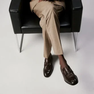 Chambelimoc – Loafers – Crocodile Embossed Patinated Calf Leather – Cosme – Men Chambelimoc – Loafers – Crocodile Embossed Patinated Calf Leather – Cosme – Men