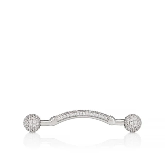 Chambelink Strass – Shoe Jewelry – Metal and Strass – Silver Chambelink Strass – Shoe Jewelry – Metal and Strass – Silver