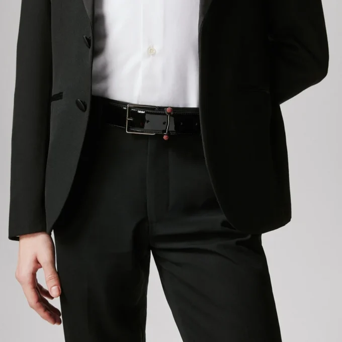 Chambeliss – Belt – Patent Calf Leather and Strass – Black Chambeliss – Belt – Patent Calf Leather and Strass – Black